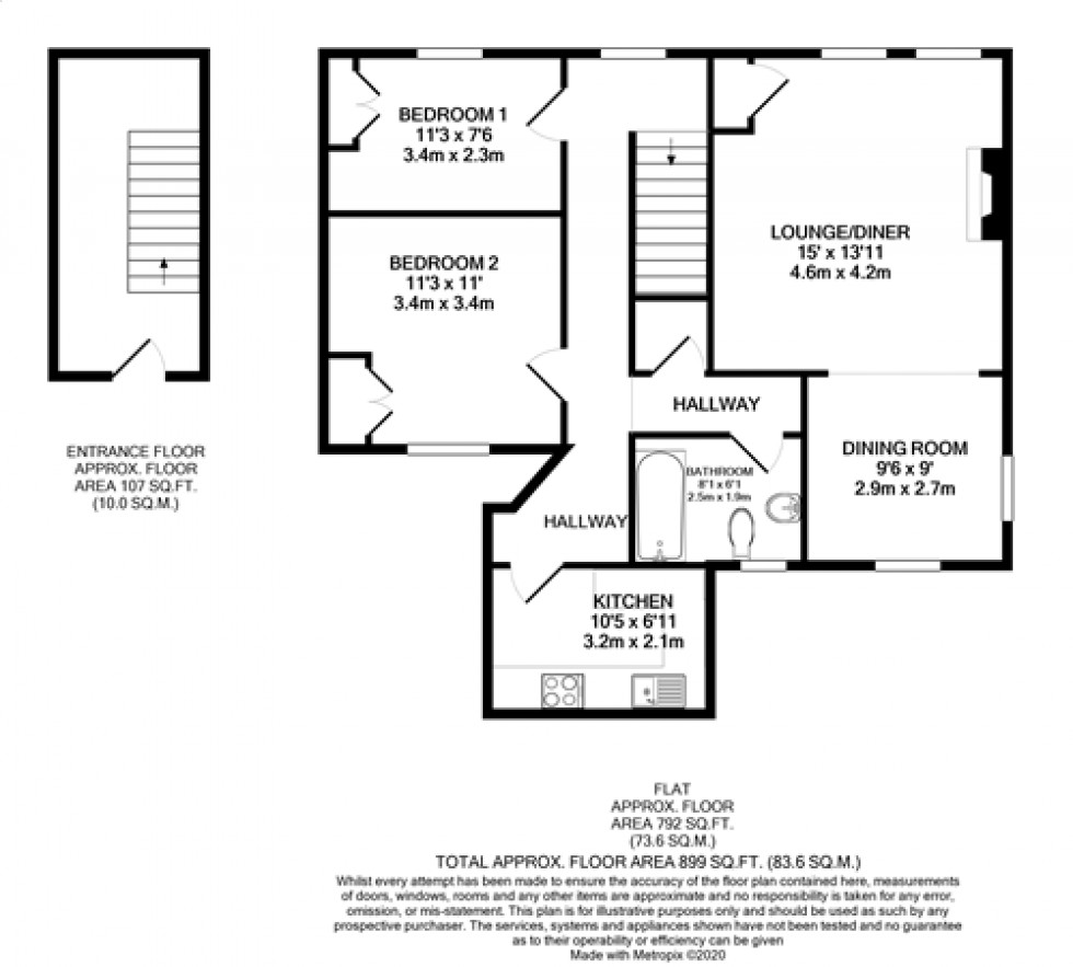Floorplan for Watton, Brecon, Powys