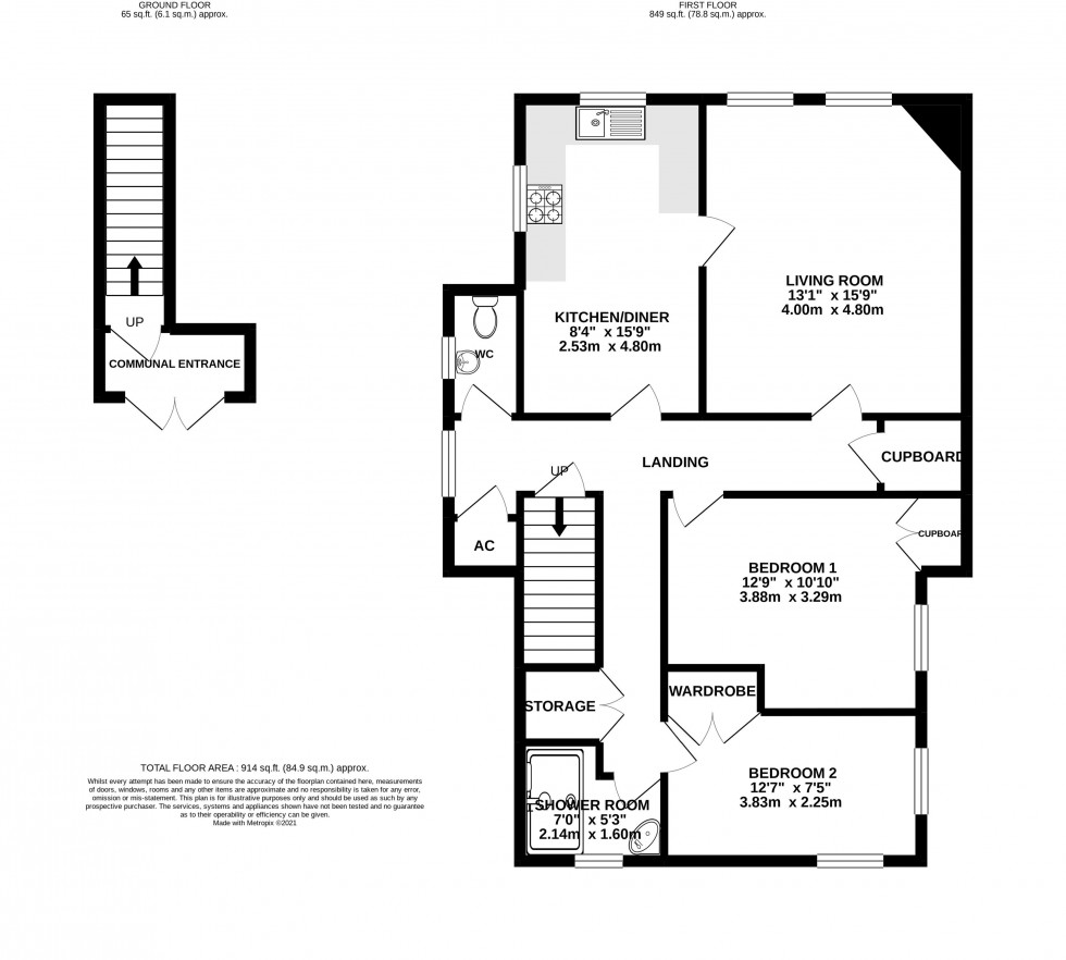 Floorplan for Park Crescent, Abergavenny, Monmouthshire