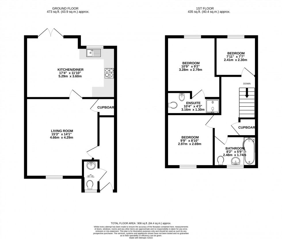 Floorplan for Llyswen, Brecon, Powys