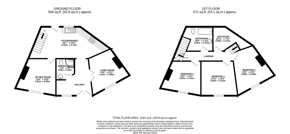 Floorplan for Sunnybank, Abergavenny, Monmouthshire