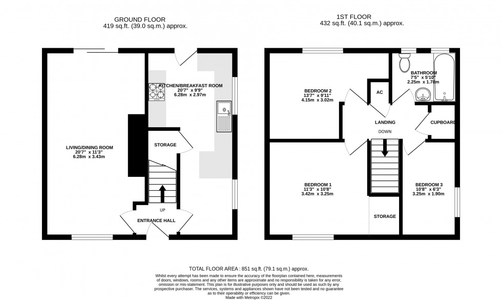Floorplan for Hillcrest Road, Abergavenny, Monmouthshire
