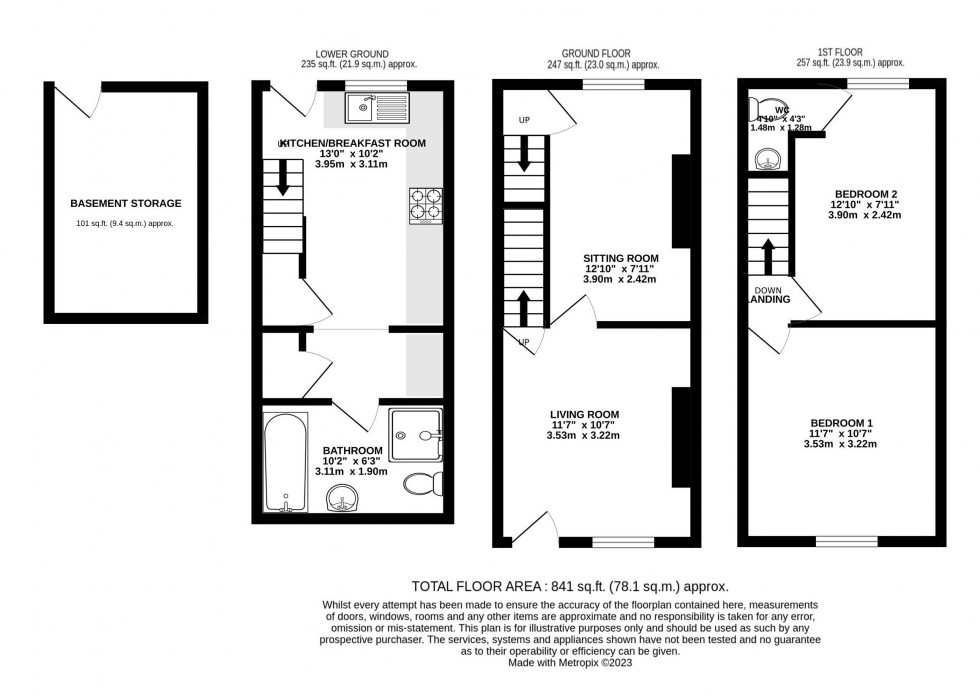 Floorplan for Clydach, Abergavenny, Monmouthshire