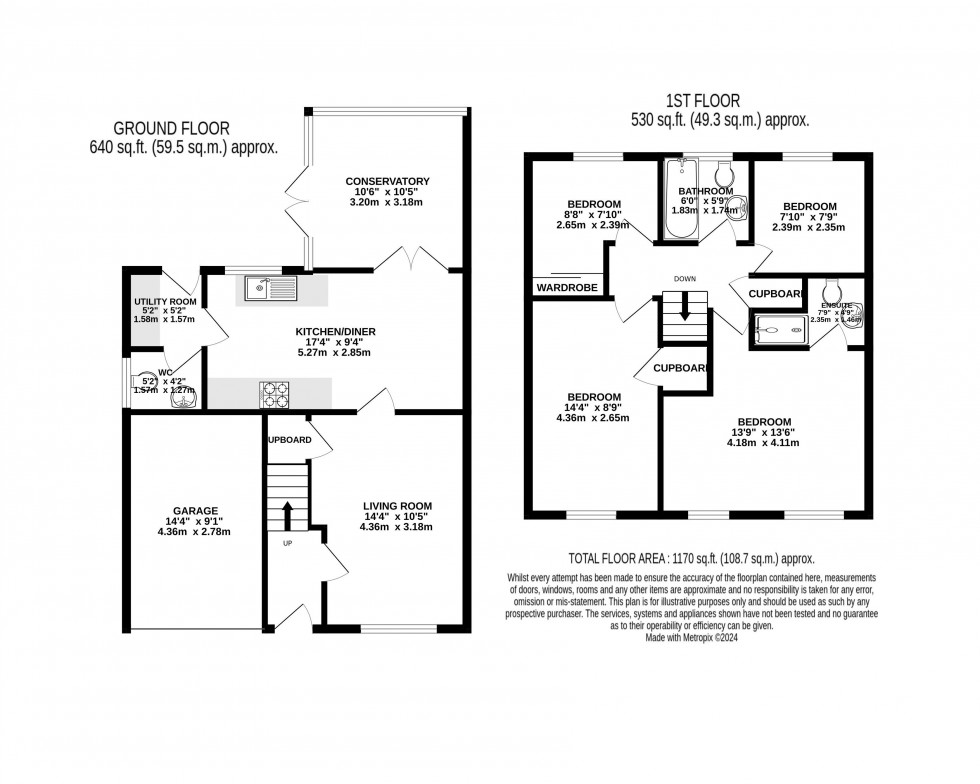 Floorplan for Llanfoist, Abergavenny, Monmouthshire