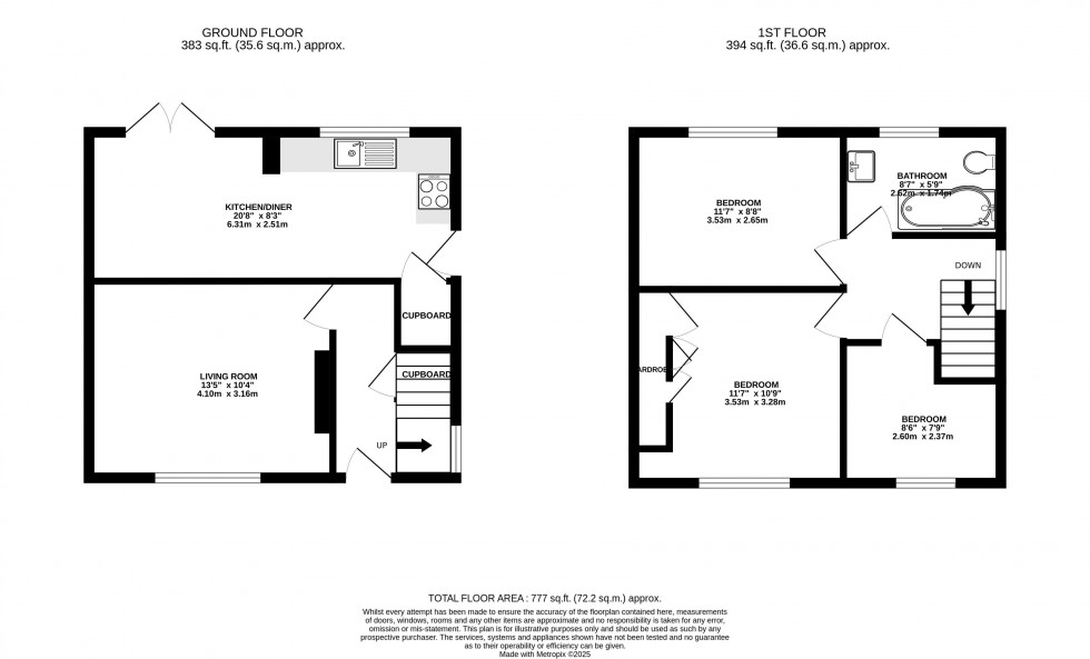 Floorplan for Beech Grove, Brecon, Powys