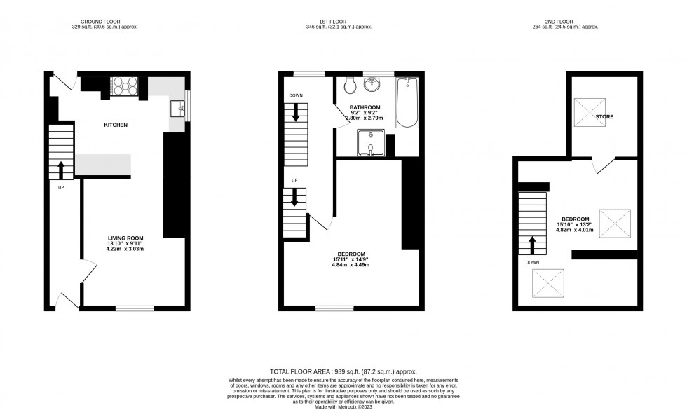Floorplan for The Struet, Brecon, Powys