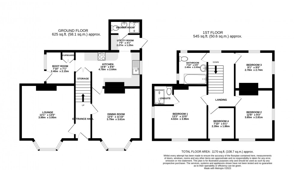 Floorplan for Nantyderry, Abergavenny, Monmouthshire