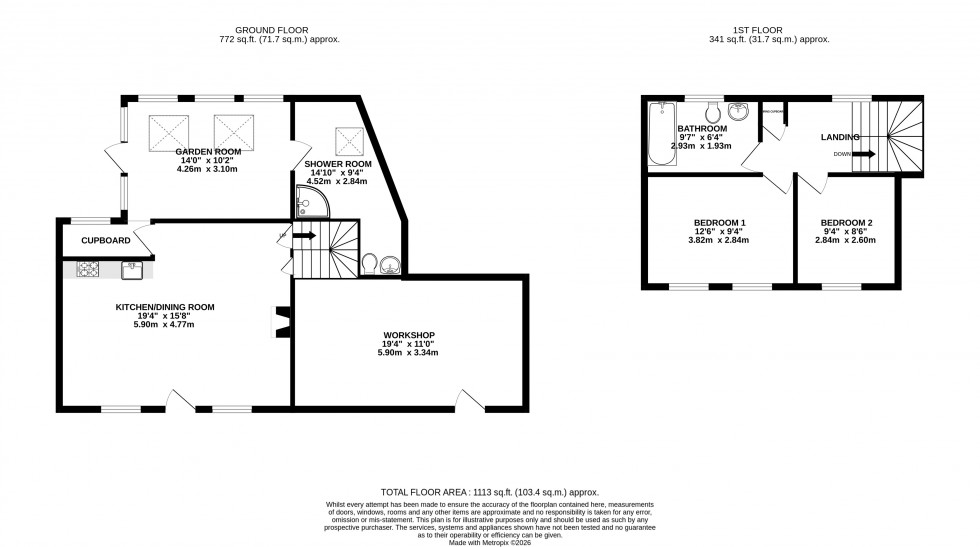 Floorplan for Soar, Brecon, Powys