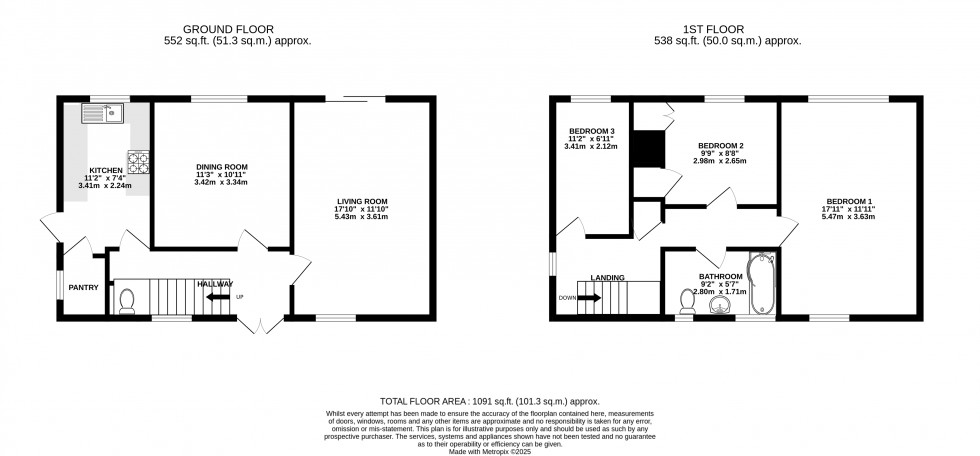 Floorplan for The Avenue, Brecon, Powys