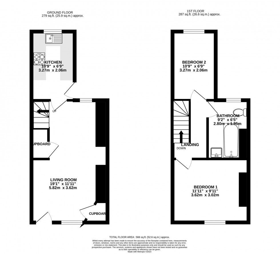 Floorplan for Princes Street, Abergavenny, Monmouthshire