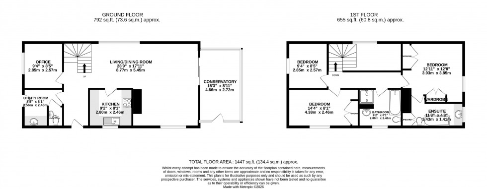Floorplan for Llanfihangel-Nant-Bran, Brecon, Powys