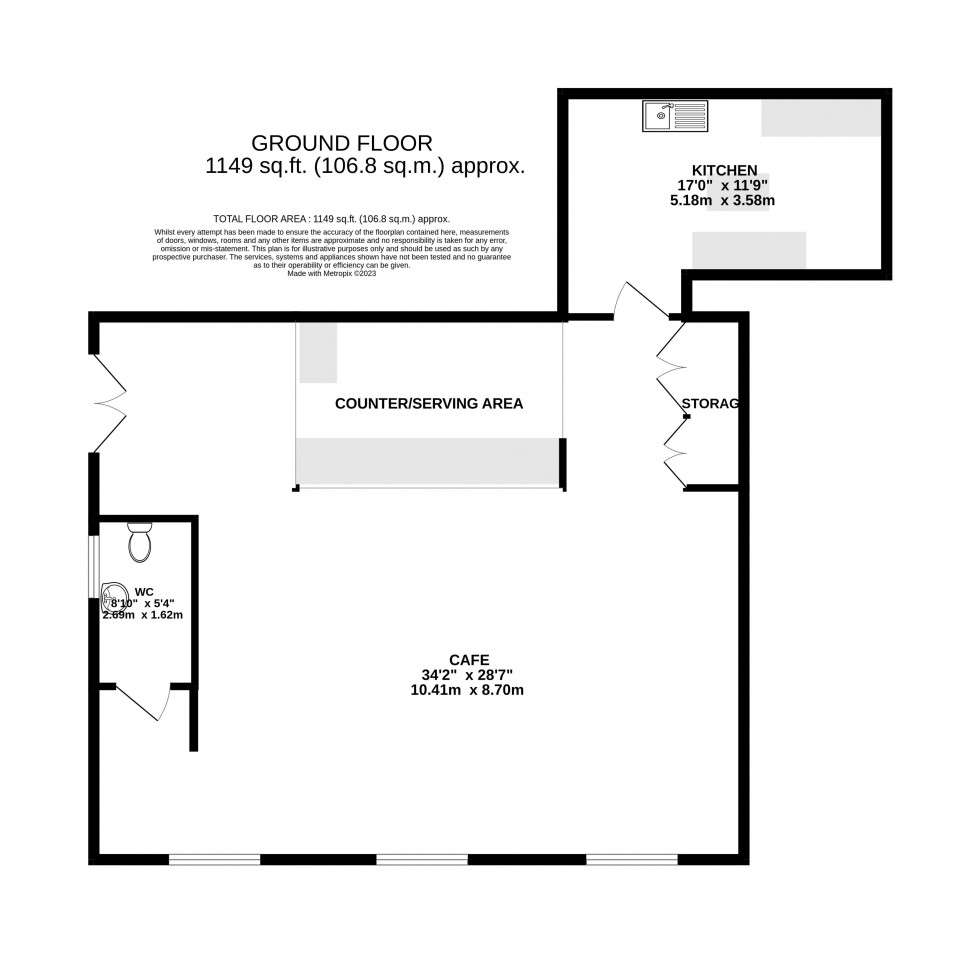 Floorplan for Baker Street, Abergavenny, Monmouthshire