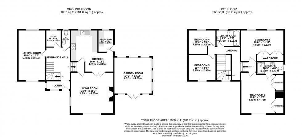 Floorplan for Llanelly Hill, Abergavenny, Monmouthshire