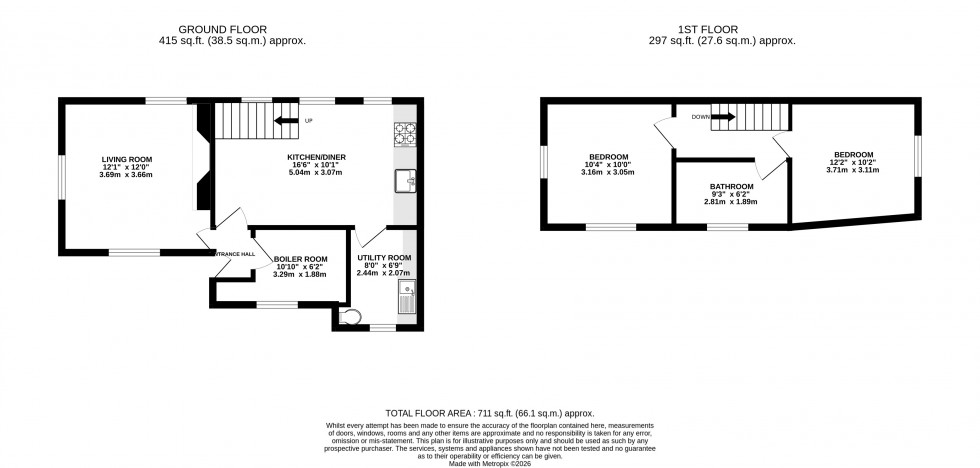 Floorplan for Llandetty, Brecon, Powys