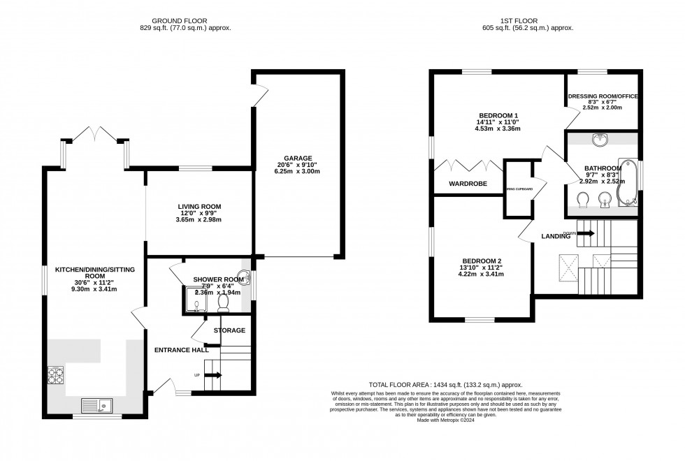 Floorplan for Knoll Gardens, Abergavenny, Monmouthshire