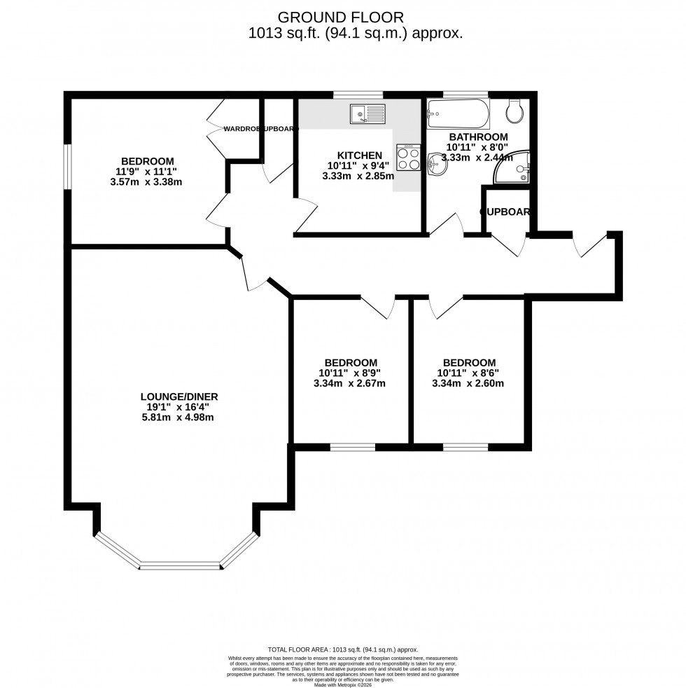Floorplan for Camden Court, Brecon, Powys