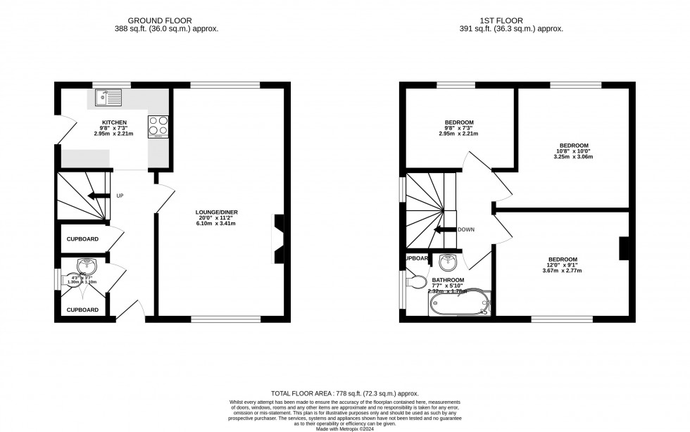 Floorplan for Pandy, Abergavenny, Monmouthshire