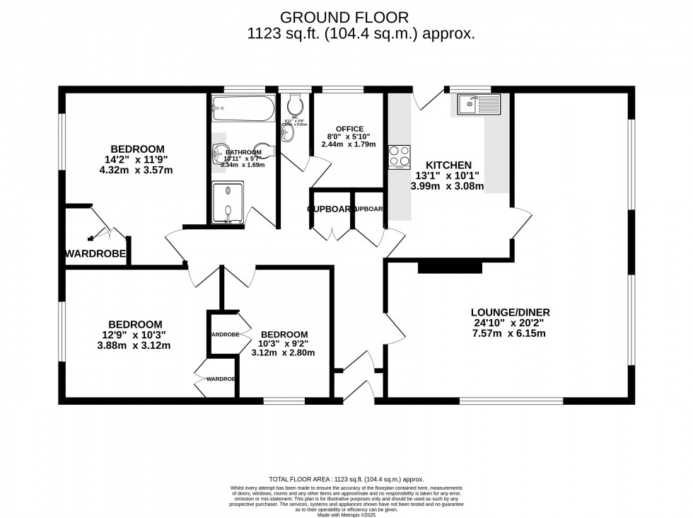 Floorplan for Maescelyn, Brecon, Powys