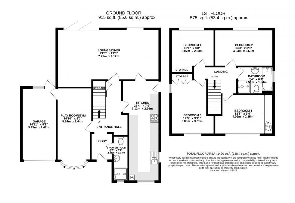 Floorplan for Everest Drive, Crickhowell, Powys