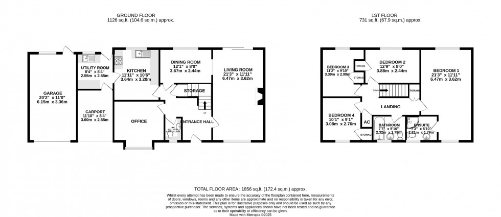 Floorplan for Llanellen, Abergavenny, Monmouthshire