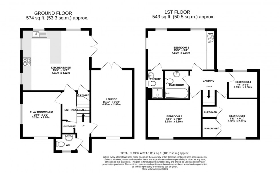 Floorplan for Llanfoist, Abergavenny, Monmouthshire