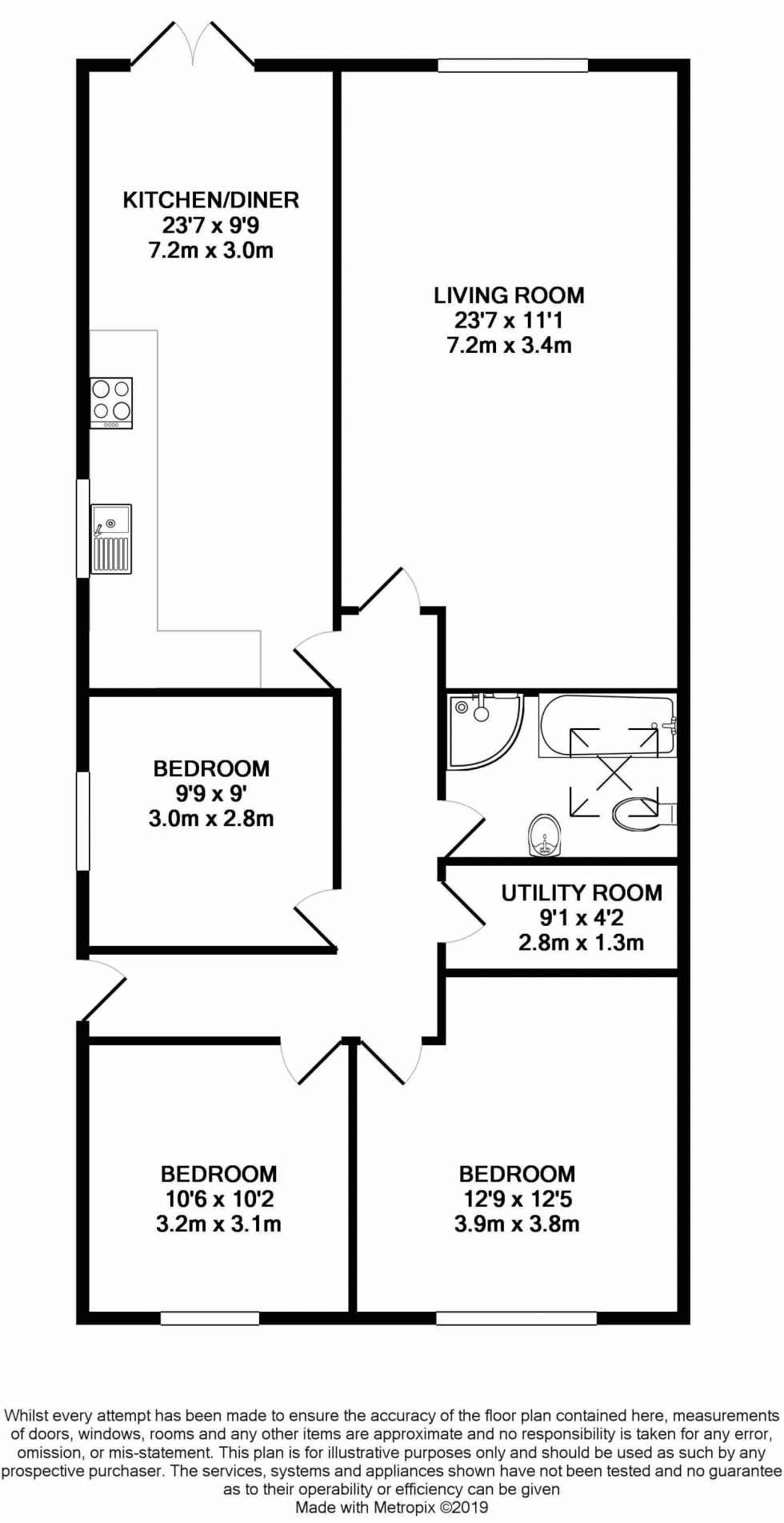 Floorplan for Pendre Gardens, Brecon, Powys