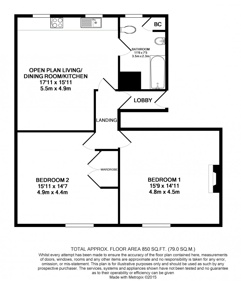 Floorplan for High Street, Brecon, Powys