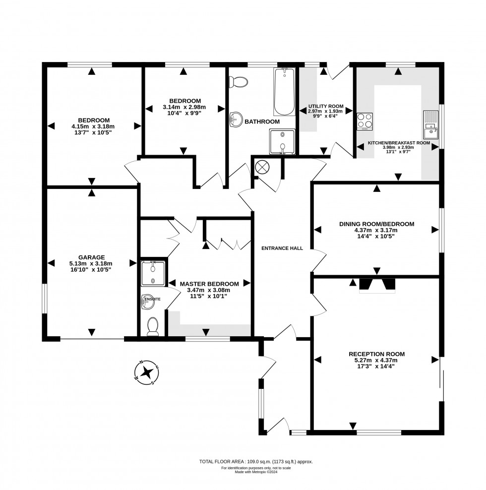 Floorplan for Pen Y Bryn, Llangammarch Wells, Powys