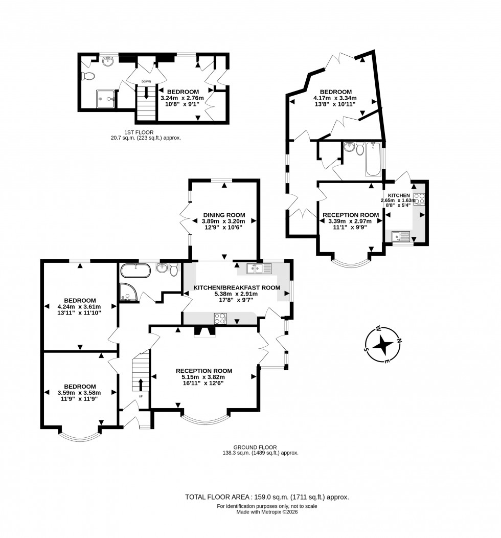 Floorplan for Golf Links Road, Builth Wells, Powys