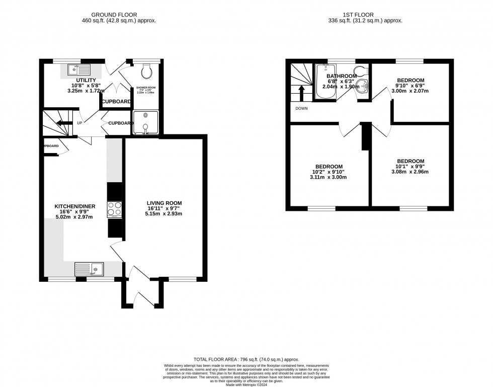 Floorplan for Bwlch, Brecon, Powys