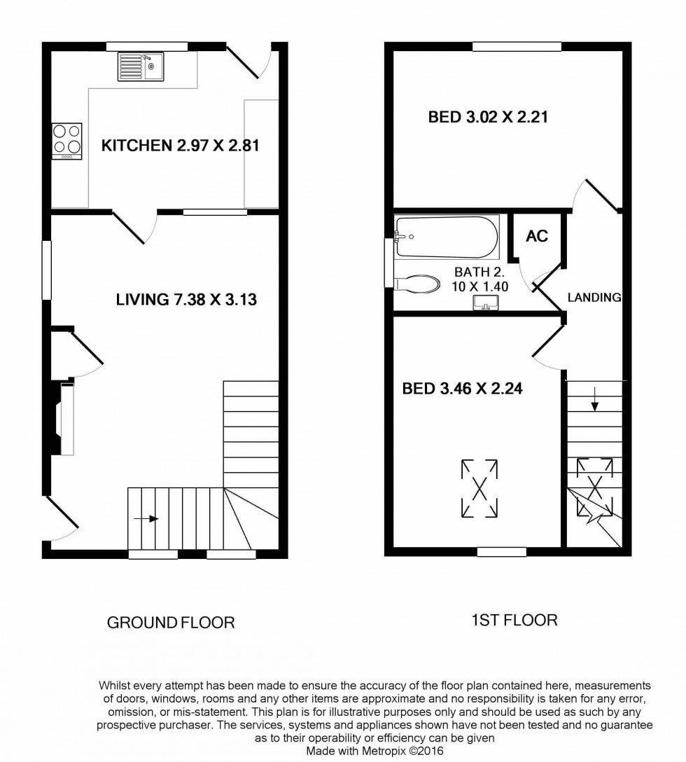Floorplan for The Struet, Brecon, Powys