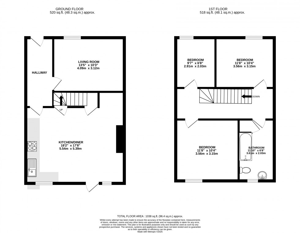 Floorplan for Orchard Street, Brecon, Powys