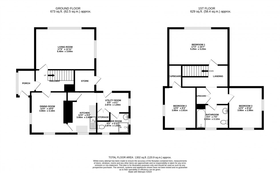 Floorplan for Govilon, Abergavenny, Monmouthshire