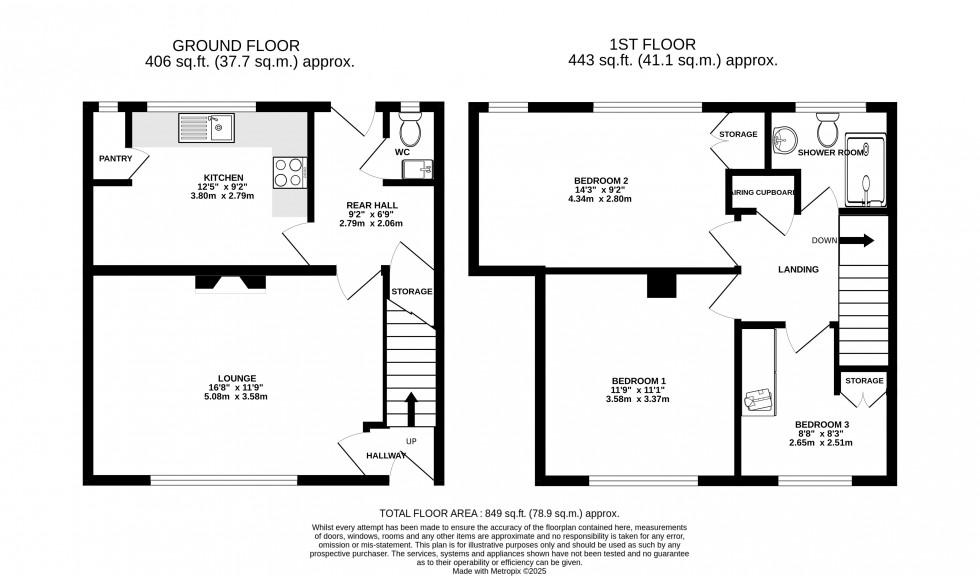 Floorplan for Gilwern, Abergavenny, Monmouthshire