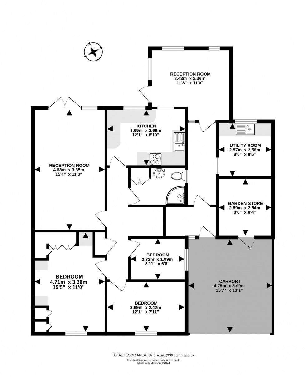 Floorplan for Holcombe Avenue, Llandrindod Wells, Powys