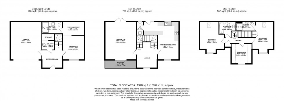 Floorplan for Heol Min Afon, Abergavenny, Monmouthshire