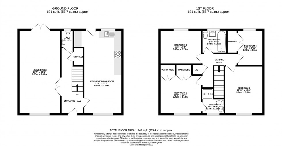 Floorplan for Maes Y Llarwydd, Abergavenny, Monmouthshire