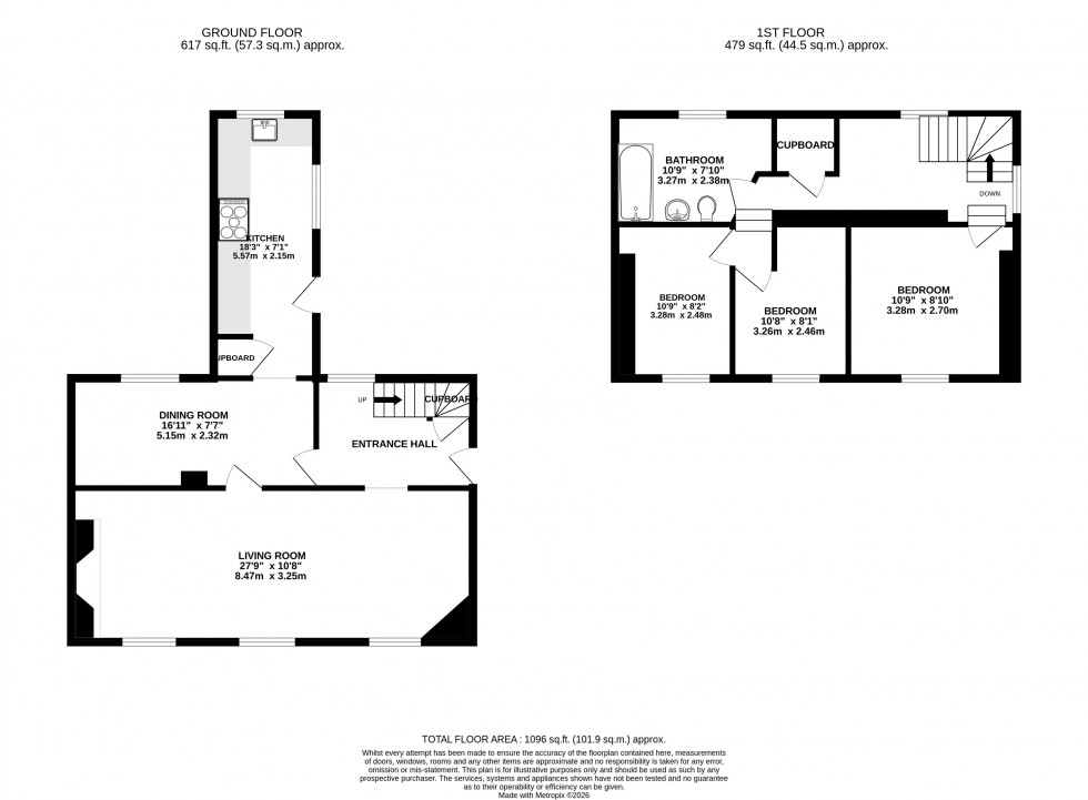 Floorplan for Bronllys, Brecon, Powys