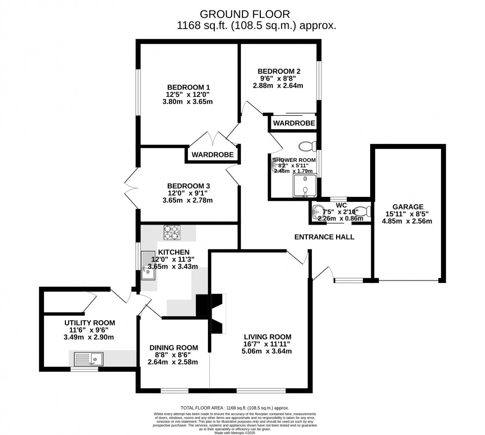 Floorplan for Avenue Crescent, Abergavenny, Monmouthshire