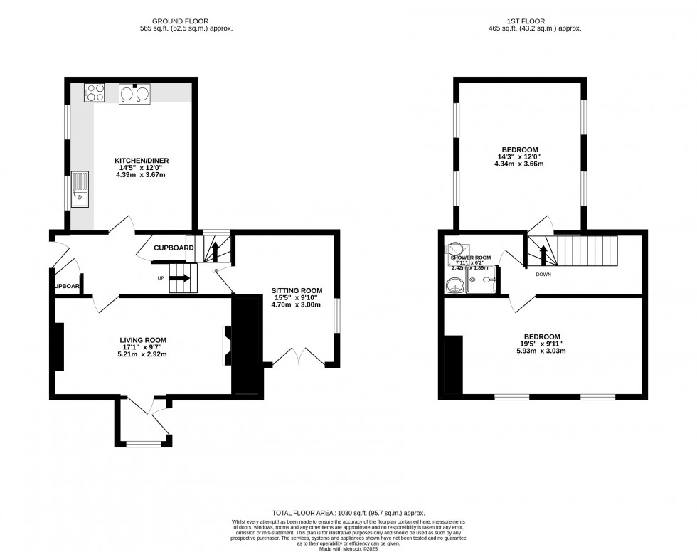 Floorplan for Bwlch, Brecon, Powys