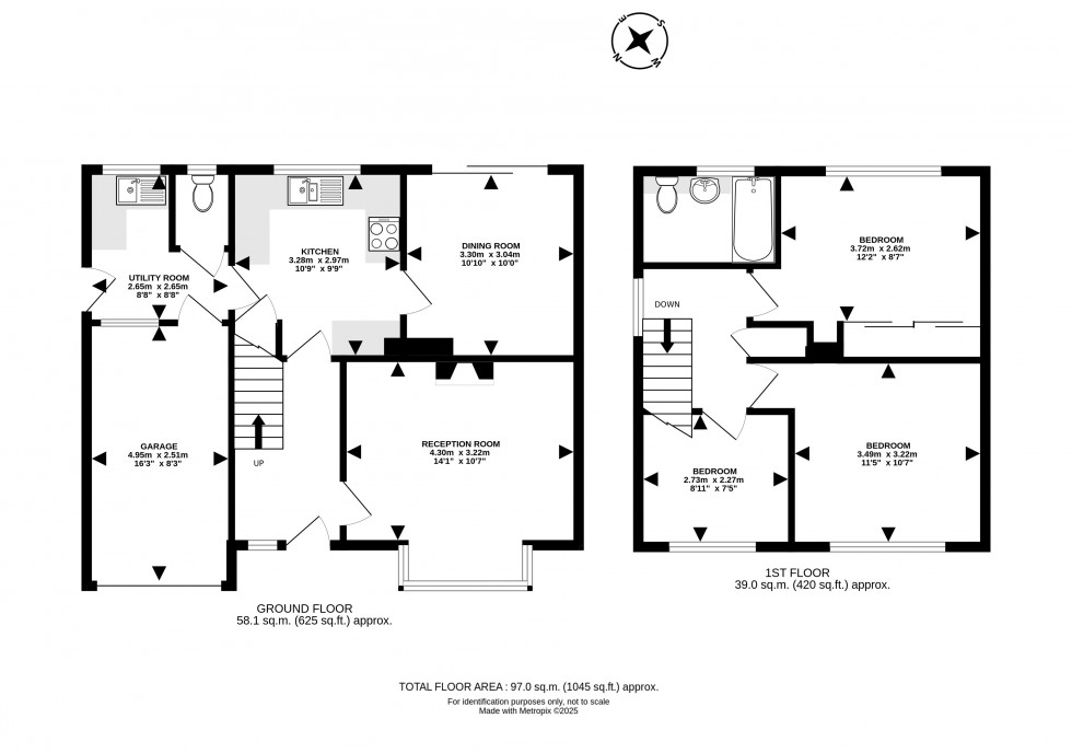 Floorplan for Pentrosfa Crescent, Llandrindod Wells, Powys