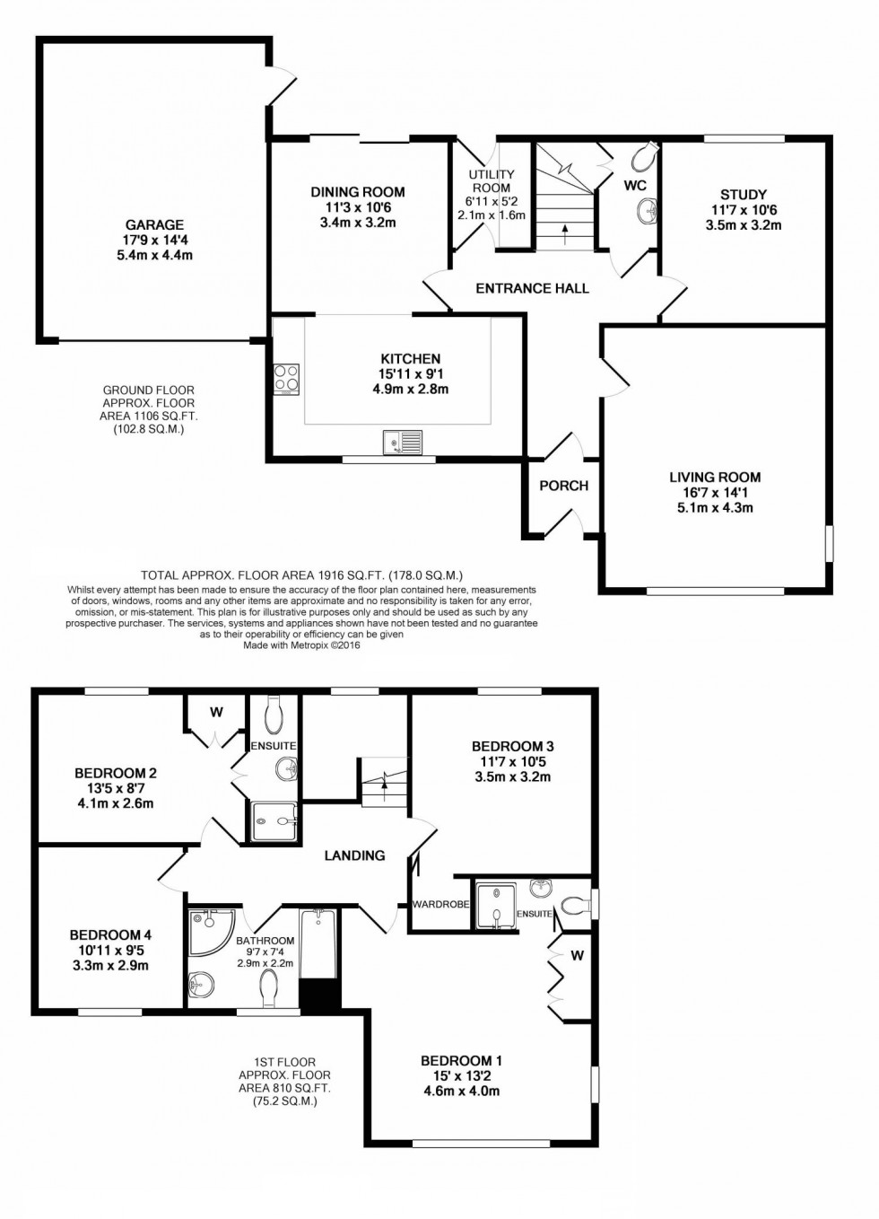 Floorplan for Cambrian Close, Brecon, Powys
