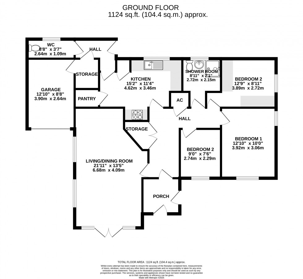 Floorplan for Gilwern, Abergavenny, Monmouthshire