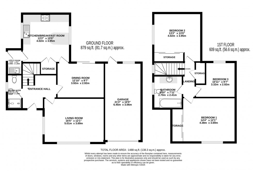Floorplan for Park Crescent, Abergavenny, Monmouthshire
