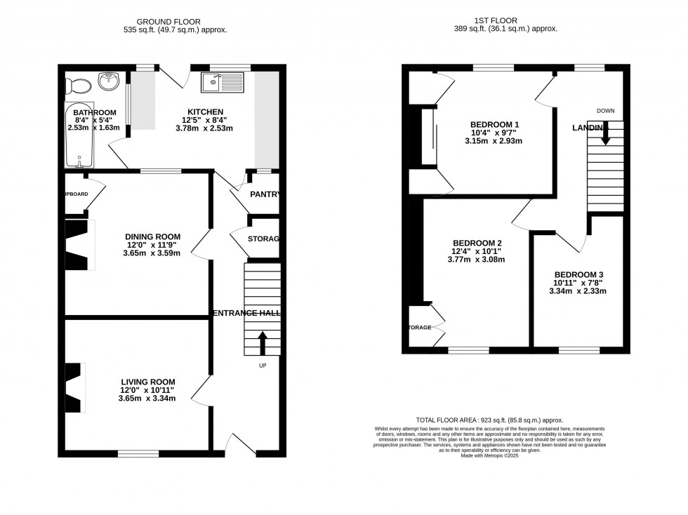 Floorplan for Stanhope Street, Abergavenny, Monmouthshire