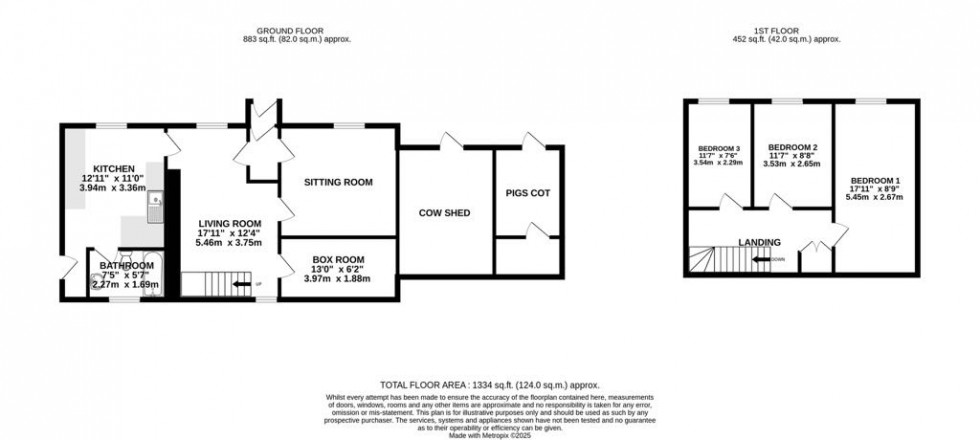 Floorplan for Merthyr Cynog, Brecon, Powys