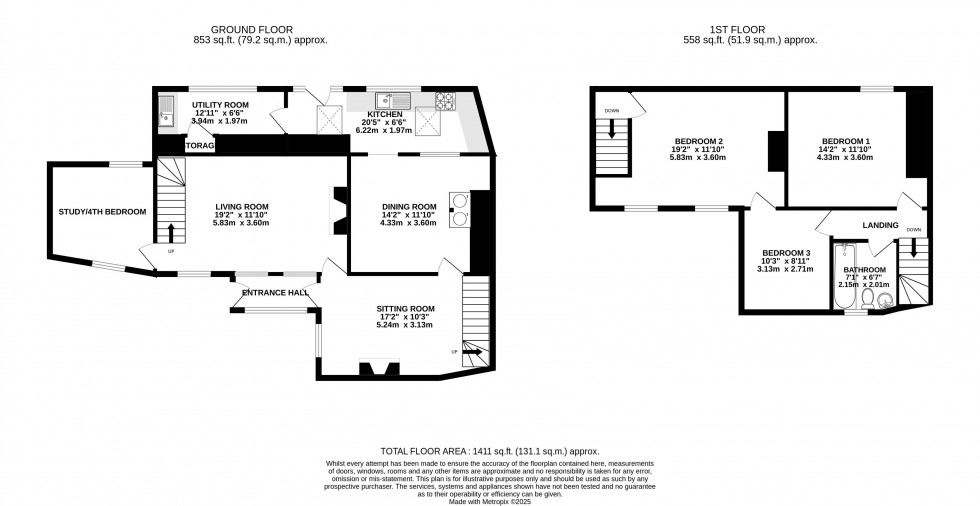 Floorplan for Clydach, Abergavenny, Monmouthshire