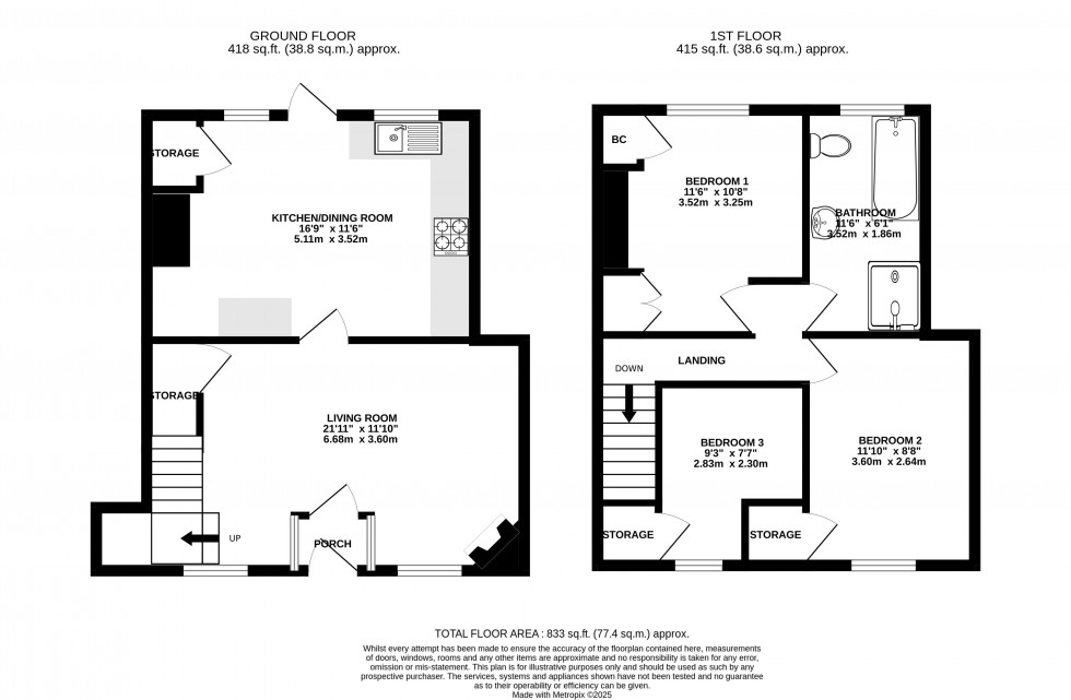 Floorplan for Gilwern, Abergavenny, Monmouthshire