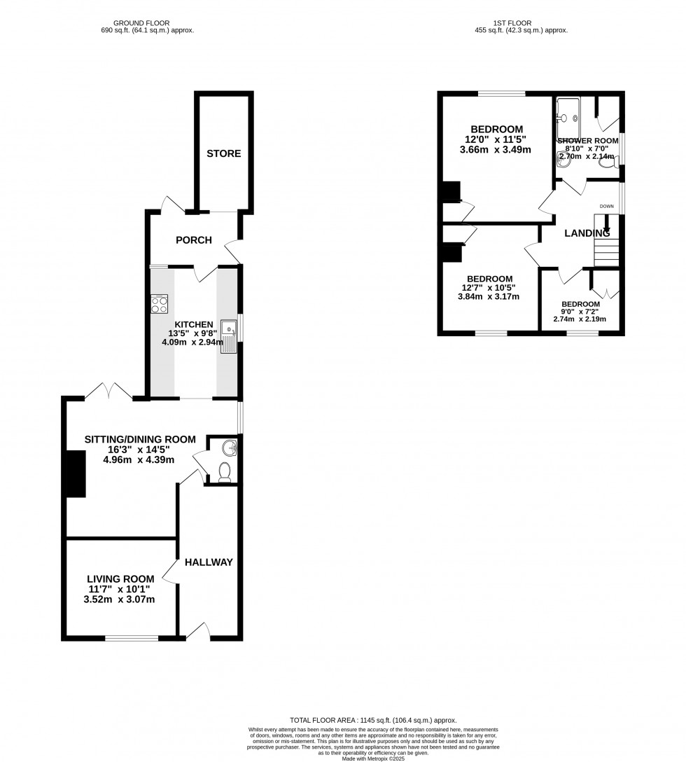 Floorplan for Llanfilo, Brecon, Powys