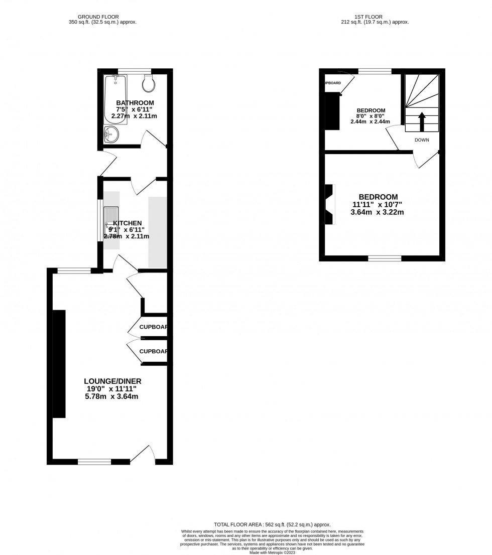 Floorplan for John Street, Brecon, Powys
