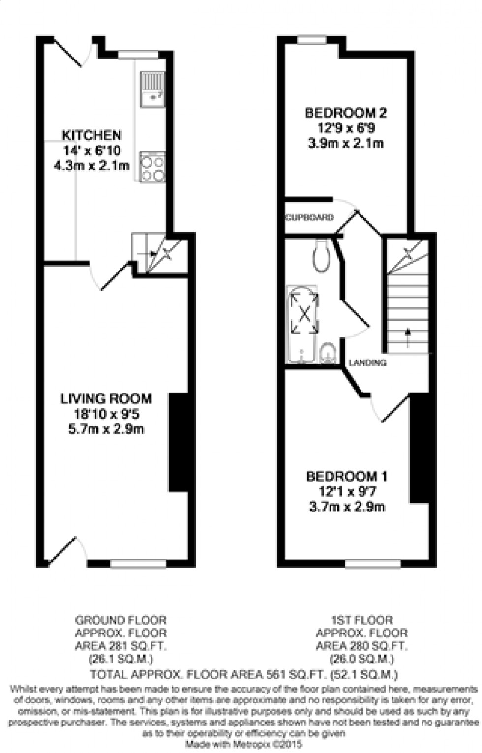 Floorplan for Church Street, Brecon, Powys